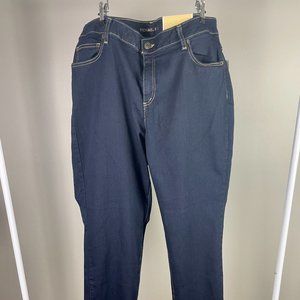Dark Blue Denim Michael Kors Plus Size 18W Jeans Slim Fit